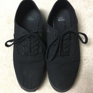 All Black Canvas Sneakers Size 9